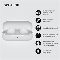 Sony WFC510W.CE7 True Wireless Bluetooth fehér fülhallgató