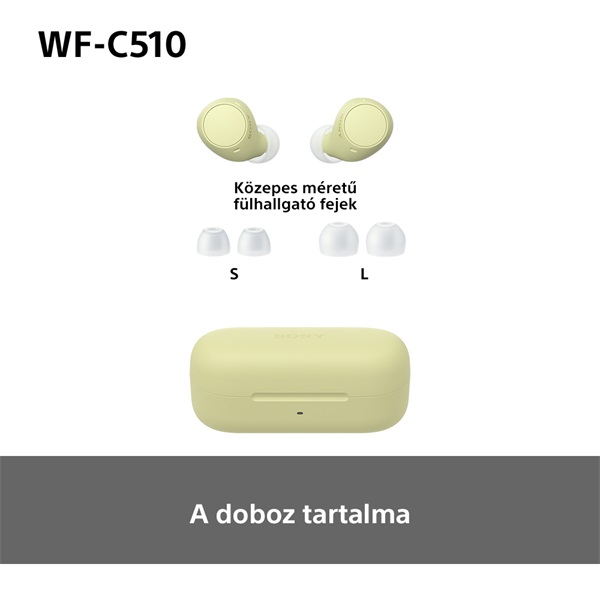 Sony WFC510Y.CE7 True Wireless Bluetooth sárga fülhallgató