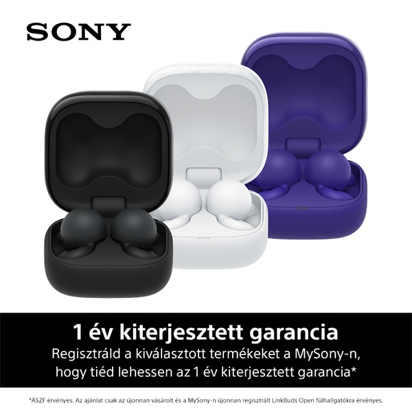 Sony WF-L910 Linkbuds Open True Wireless Bluetooth fekete fülhallgató