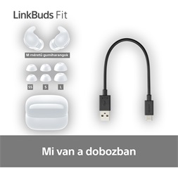 Sony WF-LS910N Linkbuds Fit zajszürős True Wireless Bluetooth fehér fülhallgató