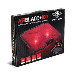 Spirit of Gamer AIRBLADE 100 15,6"-ig piros notebook hűtőpad