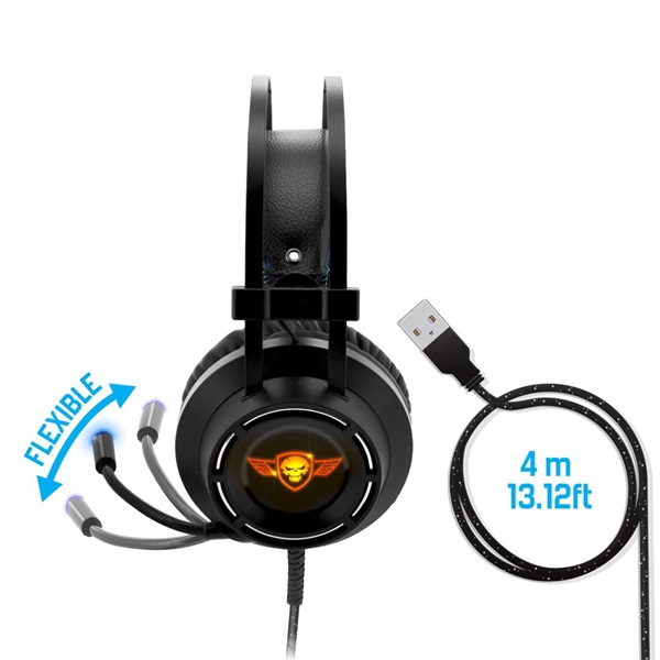 Spirit of Gamer ELITE-H70 PC/PS4 7.1 USB fekete gamer headset