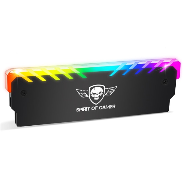 Spirit of Gamer HEATSINK RGB MEMORY fekete aluminium memória hűtő