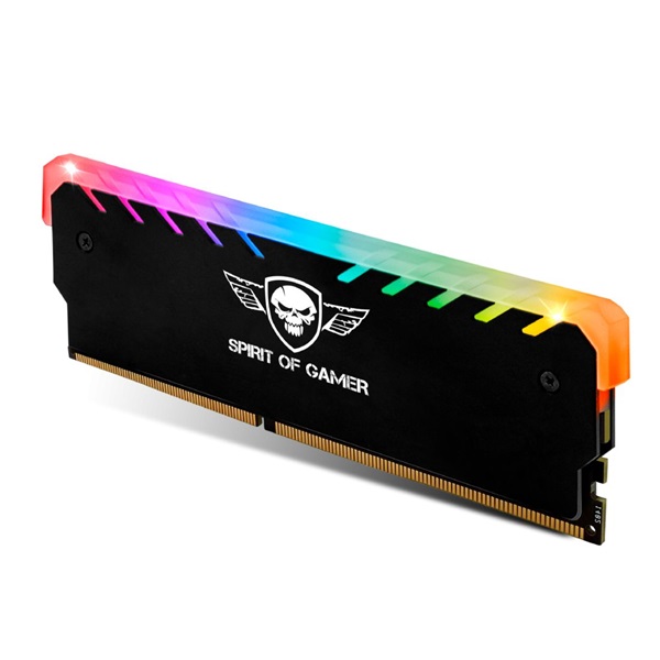 Spirit of Gamer HEATSINK RGB MEMORY fekete aluminium memória hűtő