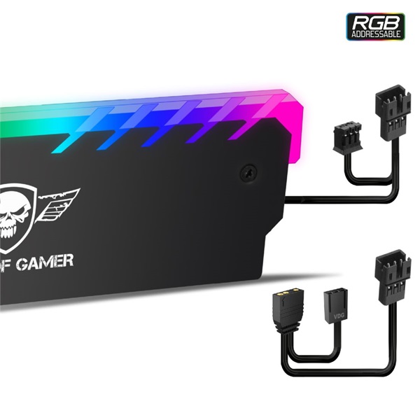 Spirit of Gamer HEATSINK RGB MEMORY fekete aluminium memória hűtő