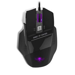 Spirit of Gamer PRO-M8 Light Edition 3500DPI fekete gamer egér