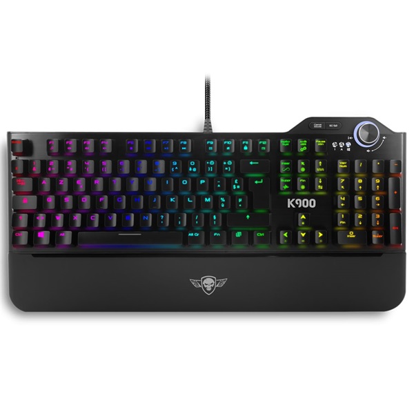 Spirit of Gamer XPERT K900 HUN fekete RGB USB mechanikus gamer billentyűzet