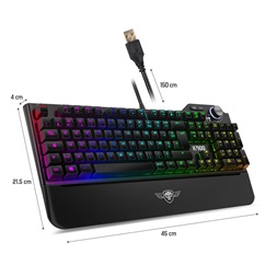 Spirit of Gamer XPERT K900 HUN fekete RGB USB mechanikus gamer billentyűzet