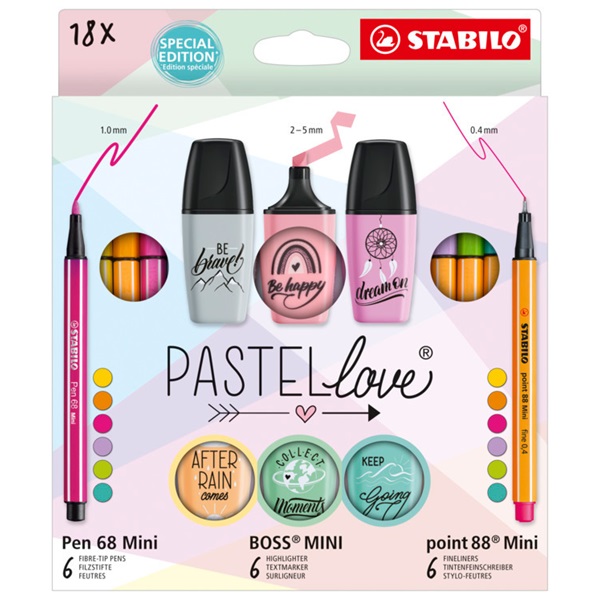 Stabilo MINI Pastellove 18 db-os készlet