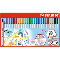 Stabilo Pen 68 brush 25db-os ecsetfilc készlet