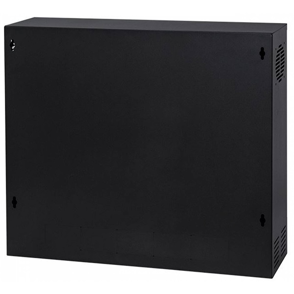 Stalflex CR19-2U-130-B 19" 2U 130mm mély fekete fém ajtós fali rack szekrény