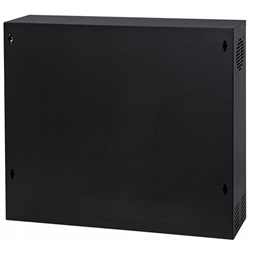 Stalflex CR19-2U-130-B 19" 2U 130mm mély fekete fém ajtós fali rack szekrény