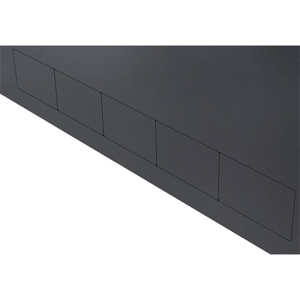 Stalflex CR19-3U-180-B 19" 3U 180mm mély fekete fém ajtós fali rack szekrény