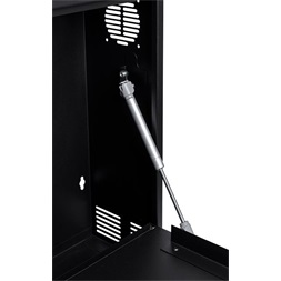 Stalflex CR19-3U-180-B 19" 3U 180mm mély fekete fém ajtós fali rack szekrény