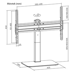 Stansson WM-3770 37"-70" asztali TV állvány