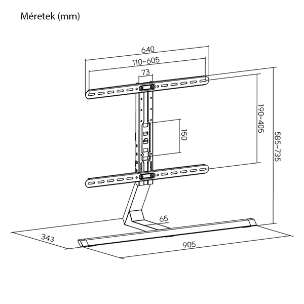 Stansson WM-3775 37"-75" asztali TV állvány