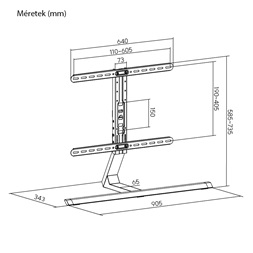 Stansson WM-3775 37"-75" asztali TV állvány