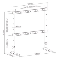 Stansson WM-4975 49"-75" asztali TV állvány