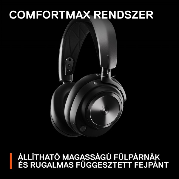 SteelSeries Arctis Nova Pro Wireless X fekete gamer headset