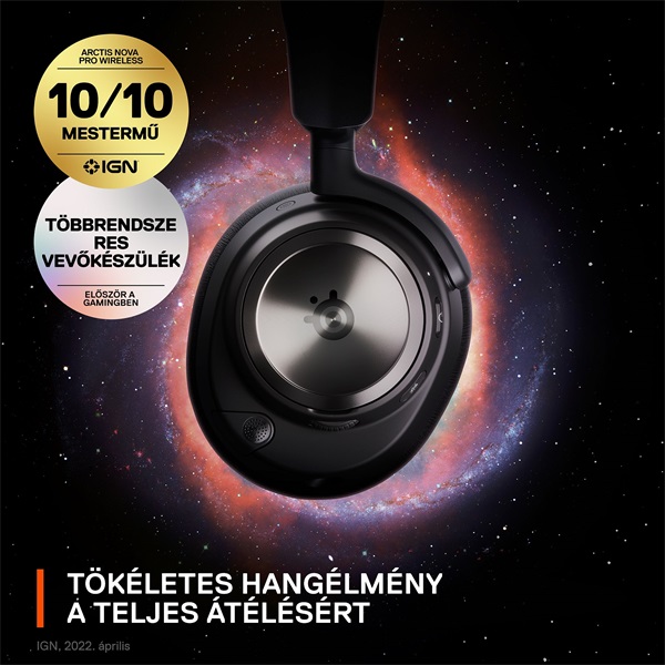 SteelSeries Arctis Nova Pro Wireless X fekete gamer headset