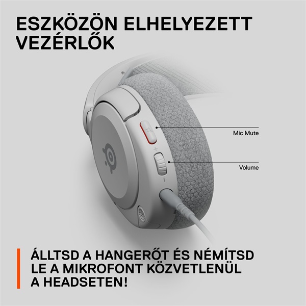 Steelseries Arctis Nova 1P fehér gamer headset