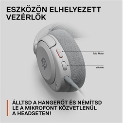 Steelseries Arctis Nova 1 fehér gamer headset