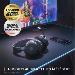 Steelseries Arctis Nova 7 vezeték nélküli fekete gamer headset