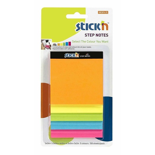 Stick`N MagicCube Step Notes 150lap több méretű neon színes jegyzettömb