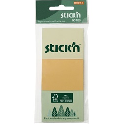 Stick`N 38x51 mm 3x100 lap (3 tömb/csomag) vegyes pasztell színek öntapadó jegyzettömb