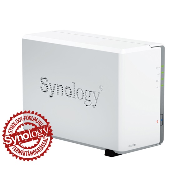 Synology DiskStation DS223j 2-lemezes 4×1,7 GHz CPU 1GB RAM NAS