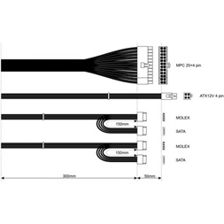 Akyga 300W - 8cm - AK-S1-300 tápegység