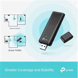 TP-Link Archer TX20U AX1800 Wi-Fi 6 802.11ax Dual Band Vezeték nélküli USB adapter