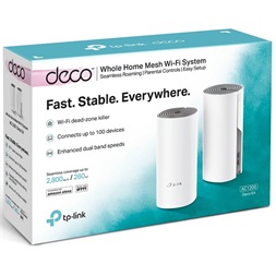 TP-Link DECO E4 AC1200 Whole-home Mesh Dual Band 802.11ac vezeték nélküli rendszer (2db-os)