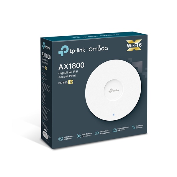 TP-Link EAP620 HD AX1800 Dual-Band Wi-Fi 6 Vezeték nélküli beltéri Gigabit Access Point