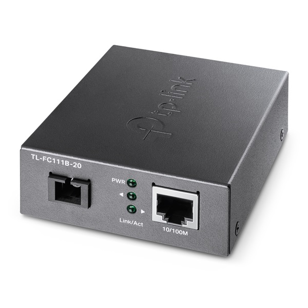 TP-Link TL-FC111B-20 10/100Mbps RJ45 to 100 Mbps Single-mode SC WDM Bi-Directional Fiber Converter