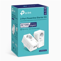 TP-Link TL-PA7027P AV1000 2-Port Gigabit Passthrough Powerline Starter Kit