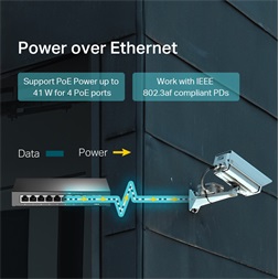 TP-Link TL-SF1008LP 8x10/100Mbps LAN port 4xPoE nem menedzselhető asztali switch