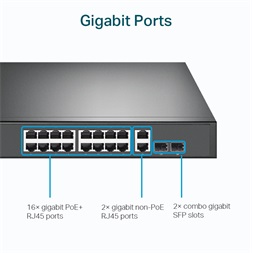 TP-Link TL-SG1218MP 16xGbE PoE+ LAN 2xGbE SFP port Easy Smart PoE+ switch