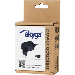 Akyga AK-TB-11 9V / 1A 9W 5.5x2.1 mm tápegység