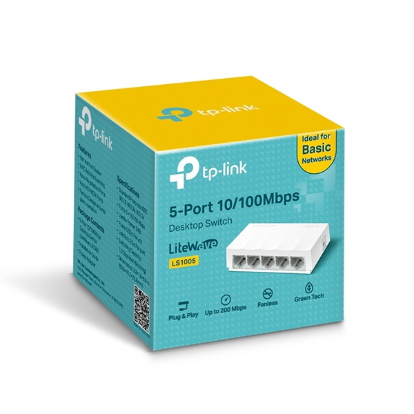 TP-Link LS1005 5x10/100 FE LAN port nem menedzselhető asztali switch