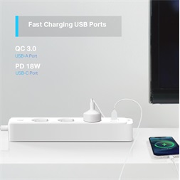 TP-Link P300 Smart Wi-Fi-s 1,5m 2xUSB 3x230V elosztó