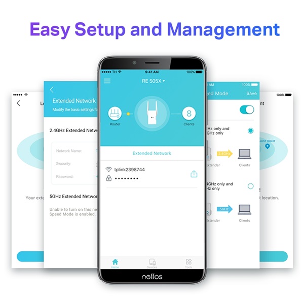 TP-Link RE505X AX1500 Mesh Wi-Fi 6 802.11ax Vezeték nélküli Range Extender