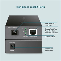 TP-Link TL-FC311A-20 Gigabit WDM Média Konverter