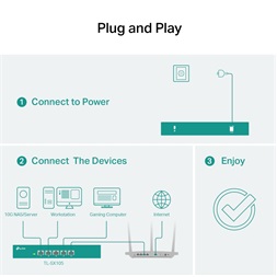 TP-Link TL-SX105 5x10GbE LAN port nem menedzselhető asztali switch