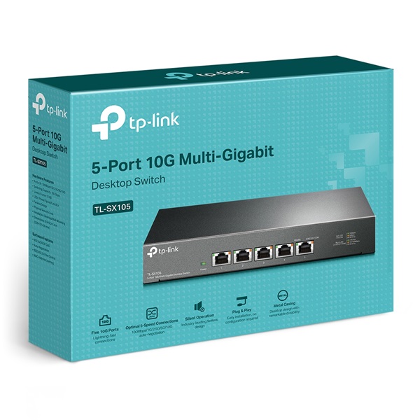 TP-Link TL-SX105 5x10GbE LAN port nem menedzselhető asztali switch