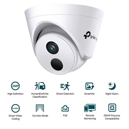 TP-Link VIGI C420I /2MP/4mm/beltéri/H265/IR30m/Smart Deteciton/IP turret kamera