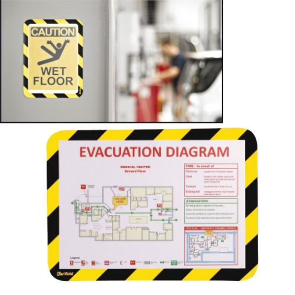 Tarifold Magneto Safety A4 sárga-fekete öntapadó tasak