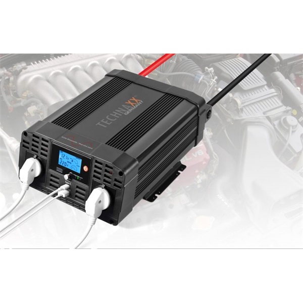 Technaxx TE22 2000W 2xUSB 2x230V autós inverter