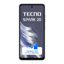 Tecno Spark 20 6,56" LTE 8/256GB DualSIM Gravity Black okostelefon