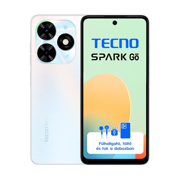 Tecno Spark Go 2024 6,56" LTE 3/64GB DualSIM Mystery White okostelefon